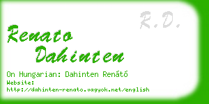 renato dahinten business card